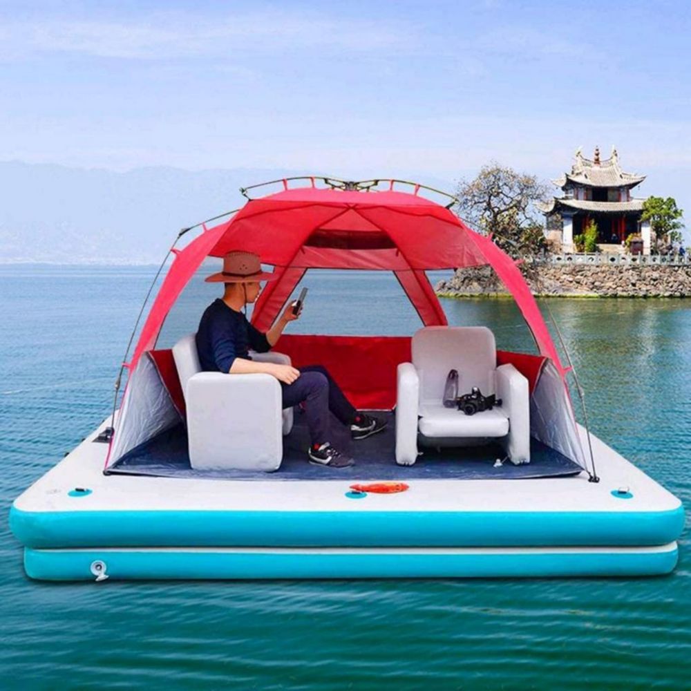 Inflatable Floating Fishing Dock Platform For Adults And Children – Plus Version