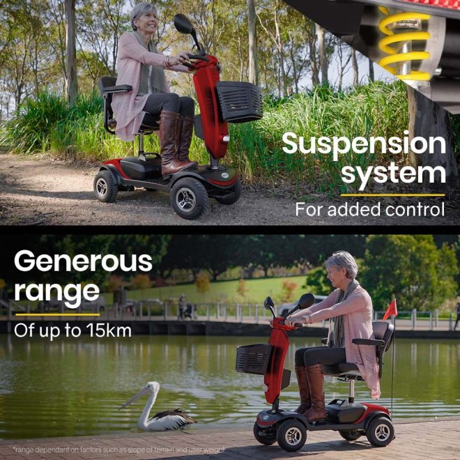EQUIPMED Mobility Scooter For Elderly Motorized Electric Older Adults 4 Riding