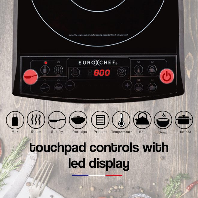 Electric Induction Portable Cooktop Ceramic Hot Plate Kitchen Cooker 10AMP