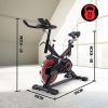 PROFLEX Spin Bike – Flywheel Commercial Gym Exercise Home Workout – Red