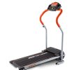 PROFLEX Electric Mini Walking Treadmill Compact Fitness Machine Exercise Equipment. – Orange and Silver