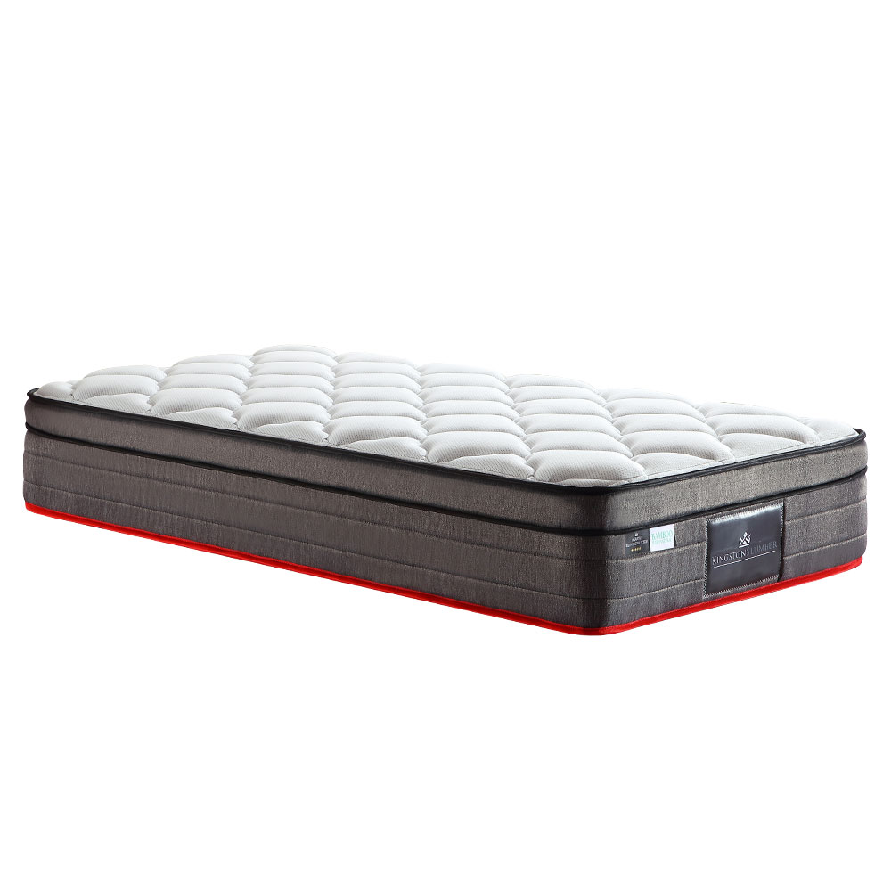 KINGSTON Mattress Bed Euro Top Pocket Spring Bedding Firm Foam 34CM – SINGLE