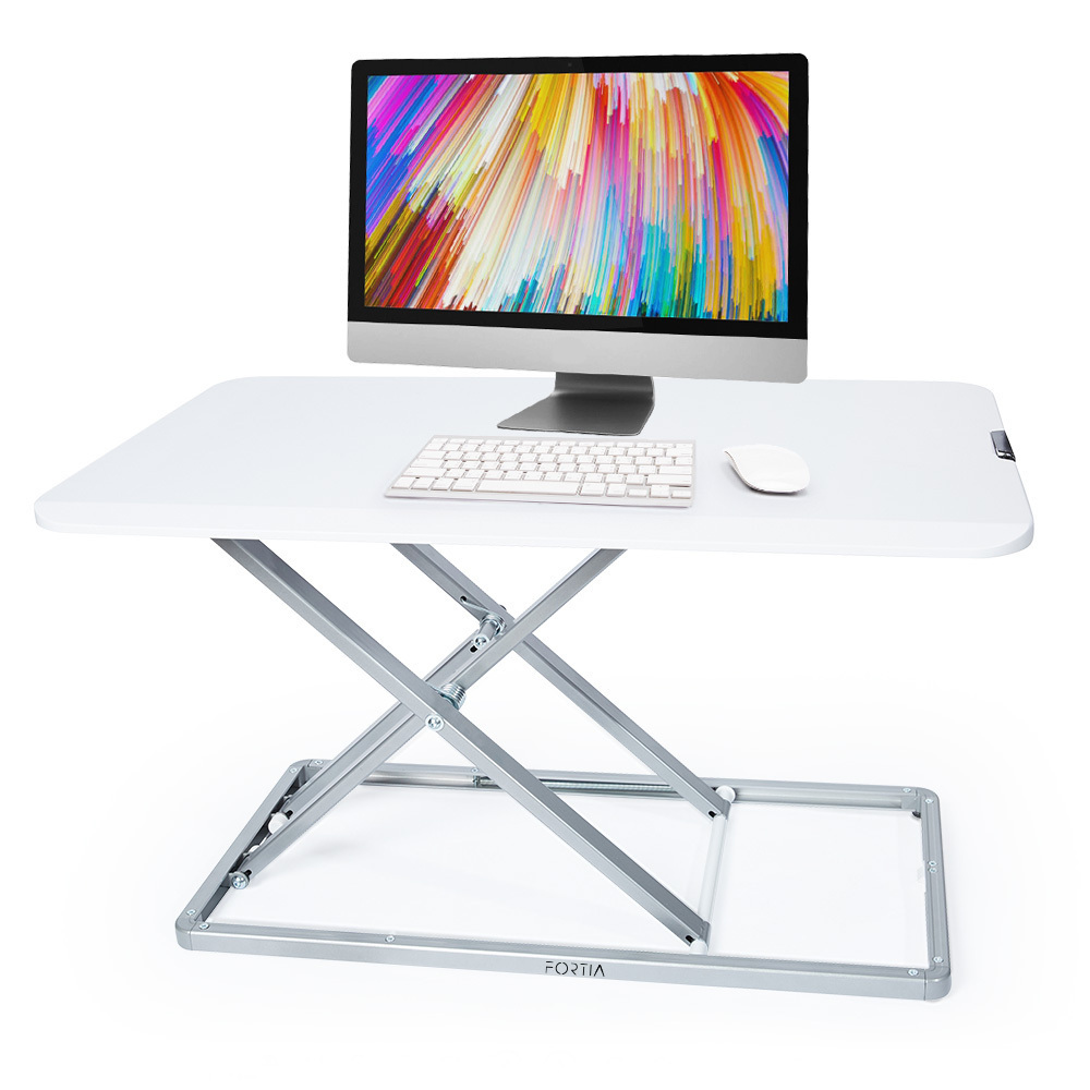FORTIA Desk Riser Office Shelf Standup Sit Stand Height Standing Laptop Study. – White