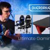 OVERDRIVE Gaming Desk 120cm PC Table Setup Computer Carbon Fiber Style – Black