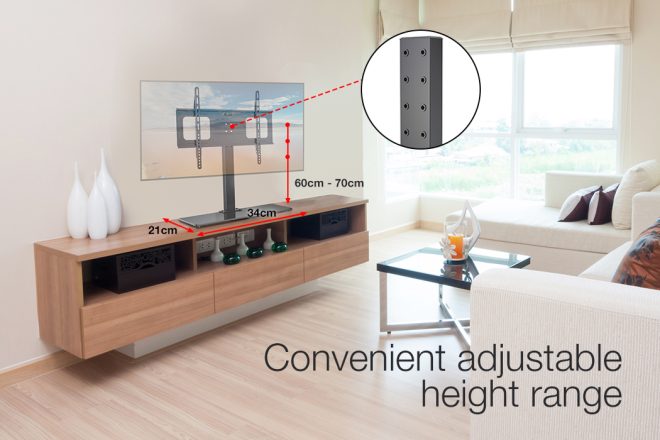 FORTIA TV Stand Mount 37-55 Inch Television Small Modern Universal Up to 55″