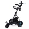 THOMSON Golf Buggy Electric Trolley Automatic Motorised Foldable Cart LED – Black