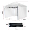 3x3m Folding Gazebo Shade Outdoor Pop-Up Foldable Marquee – Grey and White