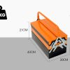BULLET 118pc Tool Kit Box Set Metal Spanner Organizer Toolbox Household Socket – Orange and Black