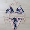 Reversible Bikini Set-Triangle Side Tie-Tahitian Sunset-Small