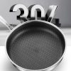 304 Stainless Steel Frying Pan Non-Stick Cooking Frypan Cookware Honeycomb Single Sided without lid – 28 cm
