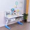 120cm Height Adjustable Children Kids Ergonomic Study Desk AU – Blue