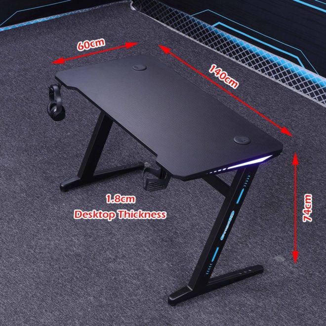 Gaming Desk Desktop PC Computer Desks Desktop Racing Table K-Shaped Leg AU – 120x60x74 cm