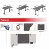 Gaming Standing Desk Home Office Lift Electric Height Adjustable Sit To Stand Motorized Standing Desk – 1100x600x740 to 1190 cm