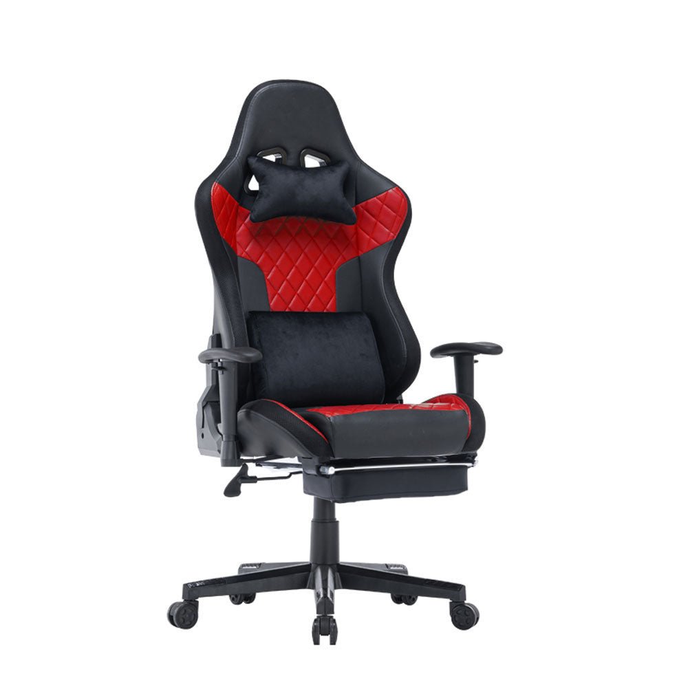 7 RGB Lights Bluetooth Speaker Gaming Chair Ergonomic Racing chair 165° Reclining Gaming Seat 4D Armrest Footrest – Black and Red