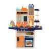 65pcs 93cm Children Kitchen Kitchenware Play Toy Simulation Steam Spray Cooking Set Cookware Tableware Gift – Blue
