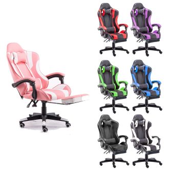 Gaming Chair Office Computer Seating Racing PU Executive Racer Recliner Large