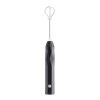 USB Charging Electric Egg Beater Milk Frother Handheld Drink Coffee Foamer with 2 Stainless Steel Whisks – Black