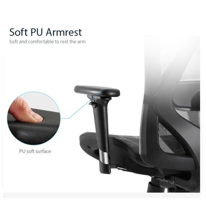 Sihoo M57 Ergonomic Office Chair, Computer Chair Desk Chair High Back Chair Breathable,3D Armrest and Lumbar Support without Foodrest – Black