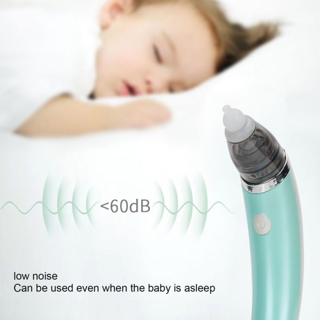 Baby Nasal Aspirator Electric Safe Hygienic Nose Cleaner Snot Sucker For baby – Green