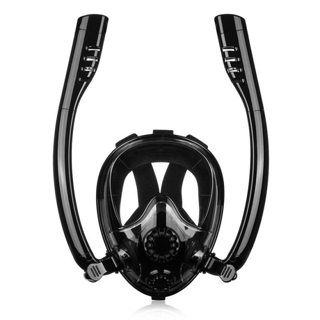 Snorkel Mask Full Face Diving Mask Snorkel Swim Goggles 180° View Anti Fog – Large