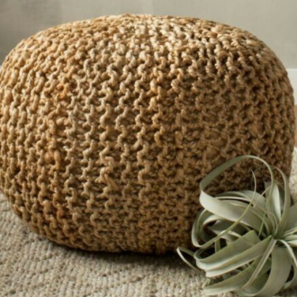 Braided Ottoman Pouffe Footstool Hand Knitted
