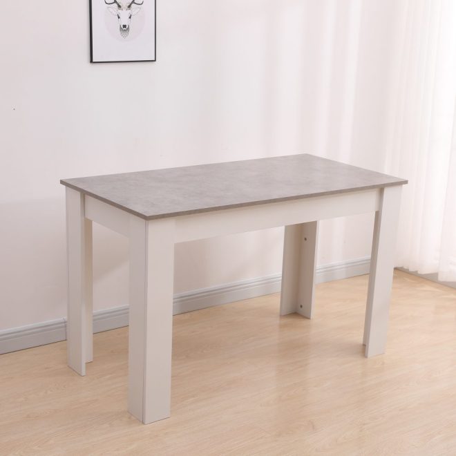 Dining Table Rectangular Wooden 120M – Grey and White