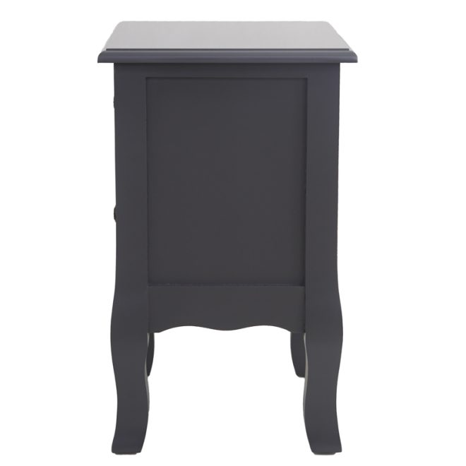 French Bedside Table Nightstand Set of 2 – Grey