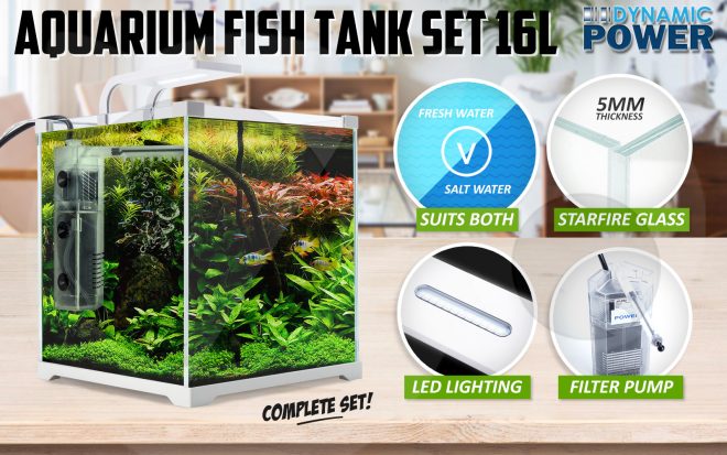 Aquarium Fish Tank Starfire Glass – 16L