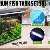 Aquarium Fish Tank Curved Glass RGB LED – 30L