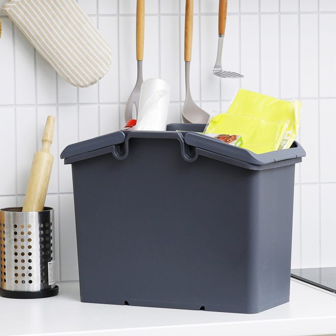 2 Set Stackable Multipurpose Laundry Basket – Dark Grey