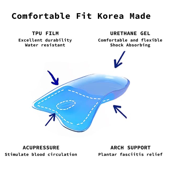 Bibal Insole Gel Half Insoles Shoe Inserts Arch Support Foot Pads