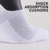 3 Pack Cushion No Show Ankle Socks Non-Slip Breathable – Large, Black