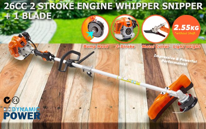 Garden Whipper Snipper Brush Cutter – 26cc + 1 Blade