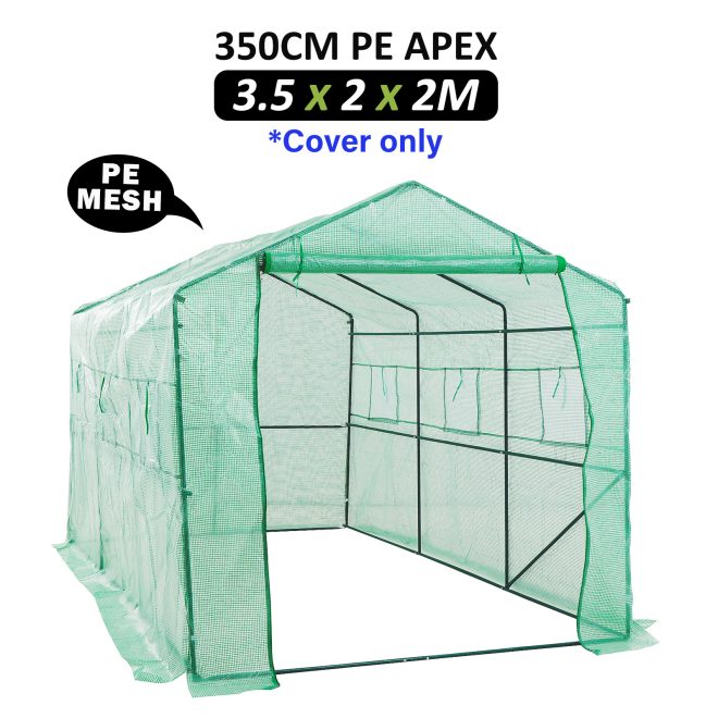Apex Mini Garden Greenhouse Shed PVC Cover Only – 3.5x2x2 M