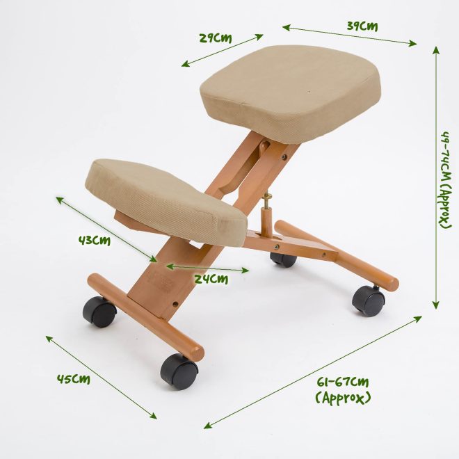 Ergonomic Adjustable Kneeling Chair – Beige