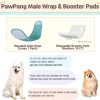 Dog Wrap Reusable Male + 10 Ct M Diaper Booster Pads Disposable – L