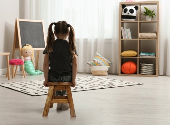 Children’s Chair Stool Wooden Lion Theme