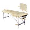 3 Fold Portable Aluminium Massage Table Massage Bed Beauty Therapy – Beige