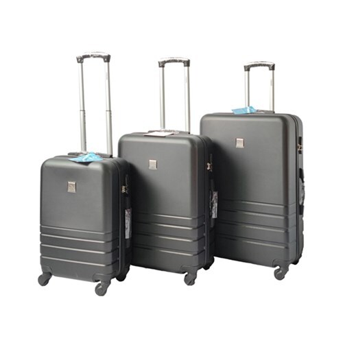 ABS Luggage Suitcase Set 3 Code Lock Travel Carry  Bag Trolley 50/60/70 – Black