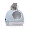 Cat Toilet Litter Box Tray House W Sky window Drawer Photocatalyst Purifier – Blue