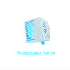 Cat Toilet Litter Box Tray House W Sky window Drawer Photocatalyst Purifier – Blue