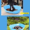 Pet Bed Plastic Dog Bedding Sleeping Resting Washable Basket – Small, Blue