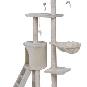 138cm Cat Scratching Post Tree Post House Tower with Ladder