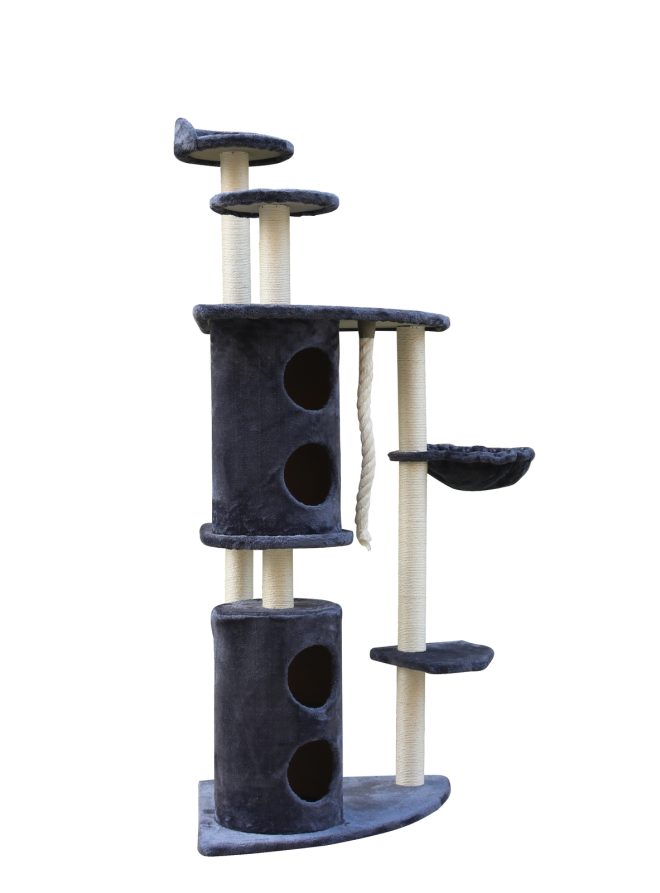 170cm XL Multi Level Cat Scratching Post Tree Post Furniture House Tower – Grey
