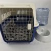 XL Dog Puppy Cat Crate Pet Carrier Cage W Mat & Water Dispenser 72x53x53cm