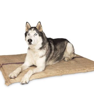 Hessian Pet Dog Puppy Bed Mat Pad House Kennel Cushion With Foam