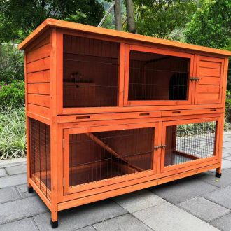 150 cm XXL Double Storey Rabbit Hutch Guinea Pig Ferret Cage Cat House