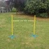 Portable Dog Puppy Training Practice Jump Bar Poles Agility Post
