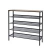 5-Tier Shoe Rack Shelf Stand Flat & Slant Adjustable Storage Organizer – 100x30x92.5 cm