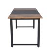 Computer Desk, Sturdy Home Office Gaming Desk for Laptop, Meeting Writing Table, Multipurpose Workstation